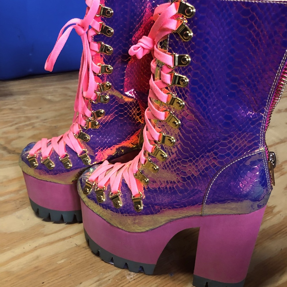 Pink holo platforms